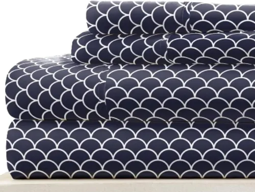 Miniatura 42 de Juego de sábanas de 4 piezas para cama King de Linen Market (corazones azul marino) - Duerma mejor que nunca con estas sábanas ultrasuaves y My