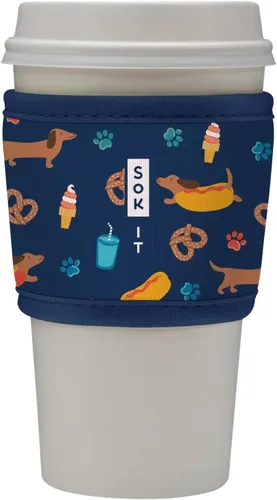 Miniatura 93 de Sok It HotSok Coffee & Tea - Funda de neopreno con aislamiento reutilizable (floral abstracto)