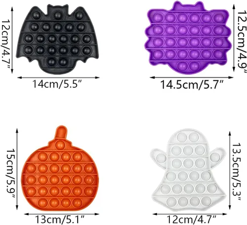 Miniatura 6 de Jofan Paquete de 4 juguetes sensoriales de Halloween para niños y niñas, regalos de fiesta de Halloween, bolsas de golosinas de Halloween, regalos