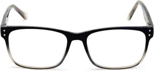 Miniatura 2 de Gafas de lectura rectangulares de gran calidad para hombres grandes - Lector de calidad óptica de ajuste ancho negro (TT Black)