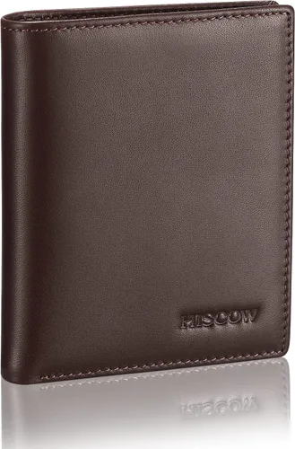 Miniatura 73 de HISCOW Billeteras plegables de cuero de grano completo para hombres, billetera minimalista delgada para hombre, regalos para papá, cumpleaños, día
