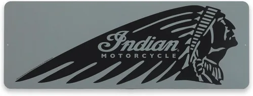 Miniatura 7 de Indian Motorcycle Company - Letrero redondo de metal para garaje, tienda o cueva de hombre Bronceado