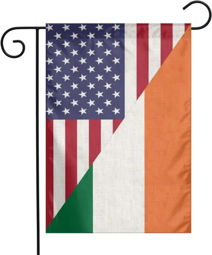 Miniatura 7 de Bandera mexicana de mitad de México, mitad de Puerto Rico, lino mexicano puertorriqueño, tela de arpillera, tela de lino, bandera de jardín, Blanco7