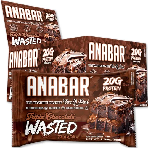 Barra de Proteína Anabar, Triple Chocolate Perdido, La Barra de Caramelo Repleta de Proteína, Sin Alcoholes de Azúcar, Alta en Proteína,