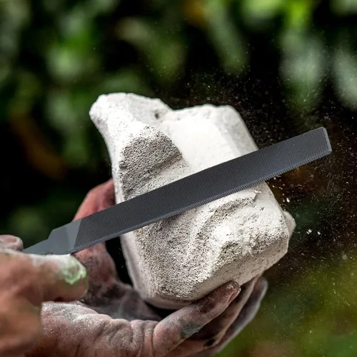 Miniatura 7 de Lima plana de corte medio de 6 pulgadas, dientes de corte doble, lima de mano de acero endurecido alto sin mango, adecuada para dar forma a madera