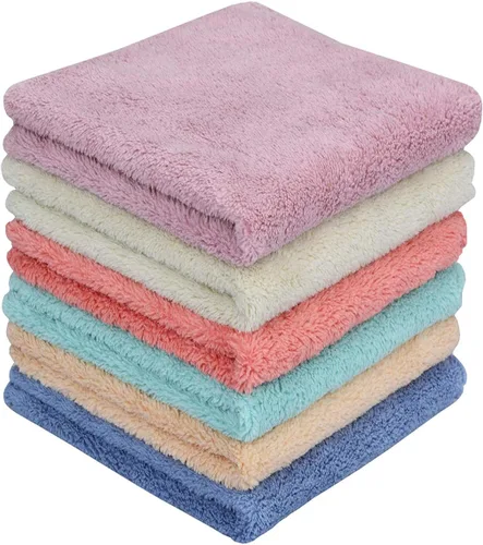 Trapo de microfibra multifuncional para muebles de casa, trapos reutilizables, paños de cocina, paños absorbentes y de secado rápido, 6 colores