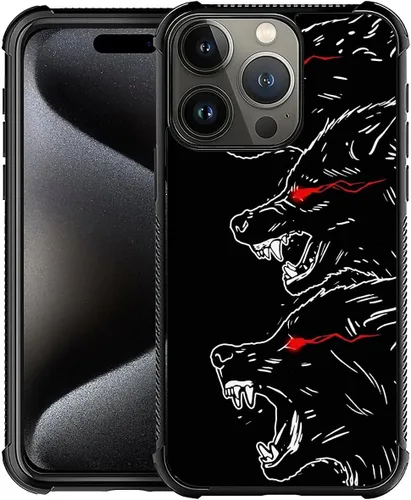 Miniatura 65 de Funda compatible con iPhone Xs, diseño de plexiglás X para niños y hombres, diseño de lobo malo, a prueba de golpes, antiarañazos, para iPhone X/Xs