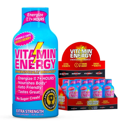 Miniatura 41 de Vitamin Energy Immune+ Extra Strength Energy Shot Army Orange 10 unidades, 260 mg de cafeína natural, vitaminas B, citicolina, té verde, apoyo