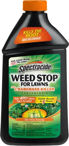 Spectracide Weed Stop para césped + concentrado matador de pasto de cangrejo, 32 onzas, paquete de 6