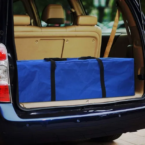 Miniatura 4 de COOLBEBE Bolsa de lona deportiva Bolsa de equipaje de viaje extra grande con cremallera mejorada, duradera y resistente al agua, Azul Patchwork