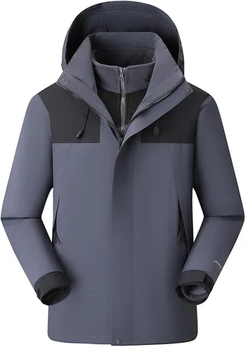 Miniatura 2 de Men's Winter Ski Jacket 3 in 1 Mountain Waterproof Resistant Coat Warm Windbreaker Snowboard Snow Jacket Parka Hooded