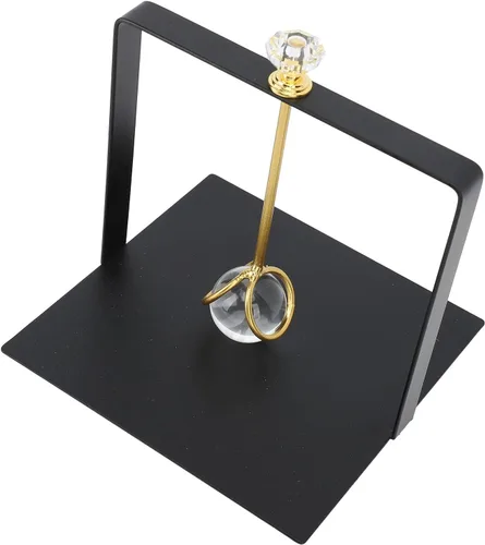 Miniatura 8 de Servilletero de metal con brazo pesado, servilletero de papel de hierro para mesa con asa, para el hogar, hotel, restaurante (negro)