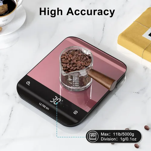 Miniatura 3 de Ultrean Báscula de Alimentos, Báscula de Cocina Digital con Pantalla LED, Peso en Gramos y Onzas para Hornear y Cocinar, 6 Unidades con Función