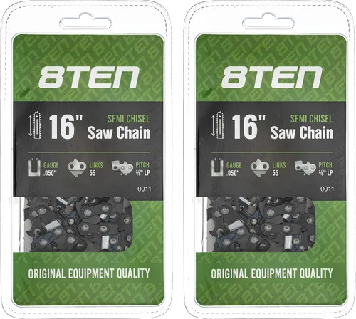 8TEN Cadena de motosierra para Stihl 021 023 025 017 018 009 MS 180 McCulloch 3214 3216 63PM 55 3613 005 0055 2 unidades