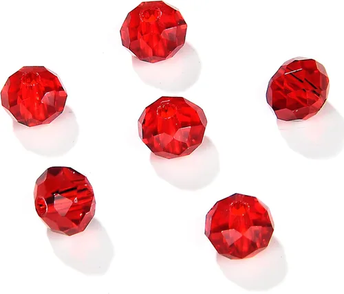 Miniatura 11 de Briolette de 0.157 in, 1350 cuentas de cristal color aguamarina pequeñas con forma de rondelle facetado, cuentas espaciadoras de cristal