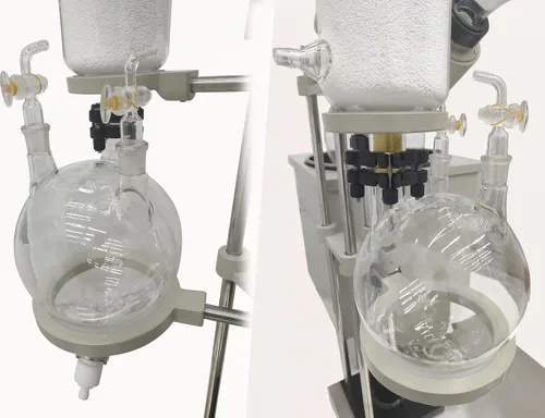 Miniatura 4 de INTSUPERMAI Evaporadores rotativos de laboratorio de 10L, 110V, elevación manual, pantalla digital, cristalería GG3.3, baño de agua/aceite