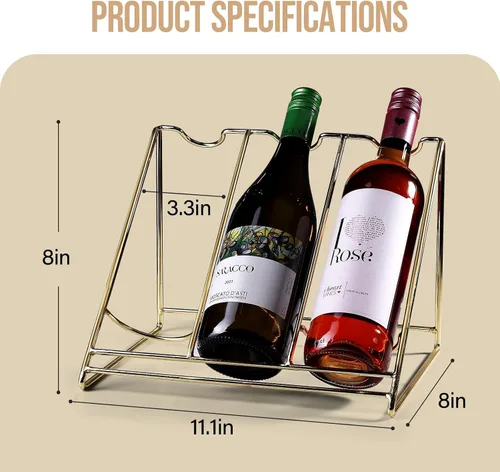 Miniatura 4 de Estante de exhibición de botellas de vino, estante de almacenamiento de vino, estante de exhibición de botellas de licor, estante de vino pequeño