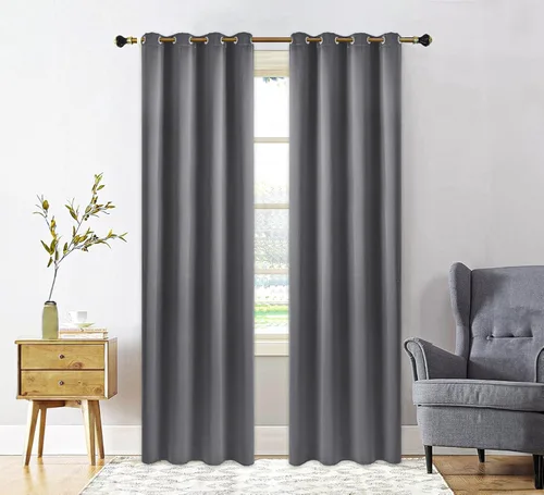 Miniatura 8 de PI Cortinas opacas para dormitorio, tratamiento de ventana con aislamiento térmico de anillo superior, cortinas oscurecedoras de habitación