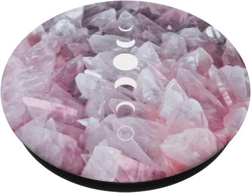 Miniatura 2 de Bohemian Moon Phase Lunar Cycle Boho Crystal Quartz Gift PopSockets Grip and Stand para teléfonos y tabletas