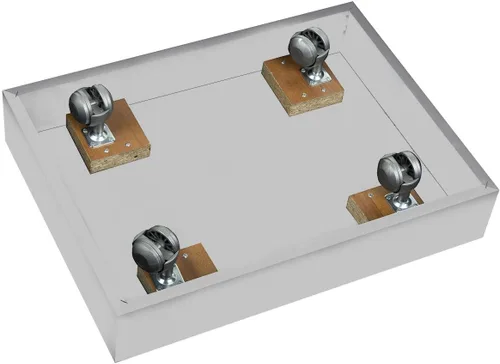 Miniatura 5 de Displays2go Escaparate de torre de cristal, 5 estantes ajustables, ruedas, luz LED, plata (153CPLEDSL)