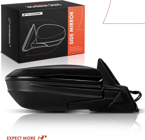 Miniatura 7 de A-Premium Espejo eléctrico para puerta del lado del pasajero, compatible con Honda Civic 2016, 2017, 2018, 2019, 2020, 2021, espejo retrovisor Negro