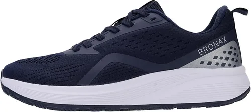 Miniatura 3 de BRONAX Tenis de correr anchos y acolchados para hombre, puntera ancha, suela de goma