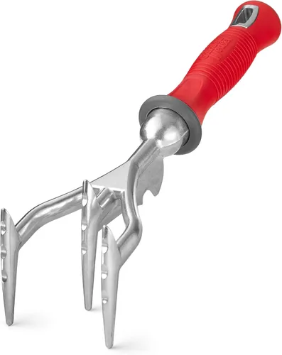 Garden Weasel Cultivador de jardín de doble cara | Cultivar, labrar, romper el suelo | Herramienta de excavación manual para plantar y jardinería,