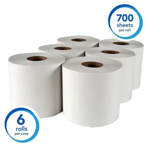 Miniatura 2 de Scott Professional Essential - Toallas de papel de extracción central, a granel (01032), bolsillos de absorción de secado rápido, blanco, perforadas