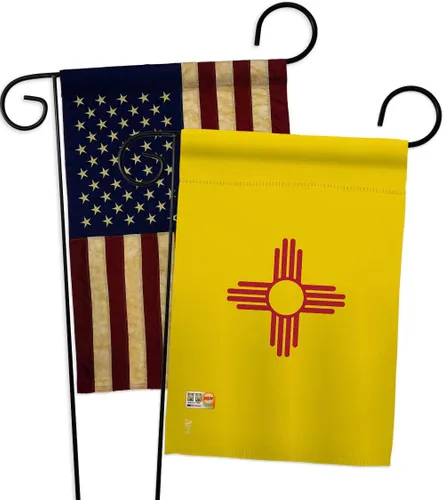 Miniatura 5 de New Mexico Garden Flags 2pcs Pack Americana States USA American Territories Republic Country Particular Area Small Decorative Gift Yard House Banner