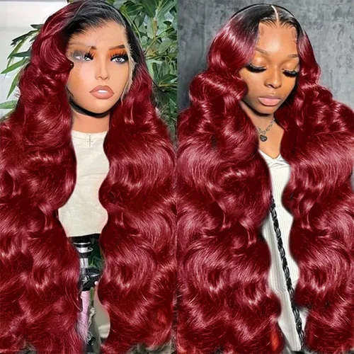 Miniatura 17 de Higlight - Pelucas de cabello humano con encaje frontal de color degradado, peluca de encaje frontal con abuelitos, peluca de cabello humano