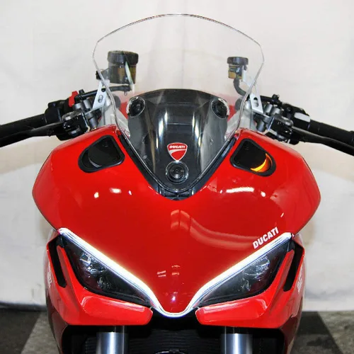 Miniatura 3 de New Rage Cycles Señales de giro de bloqueo de espejo compatibles con Ducati Supersport 950