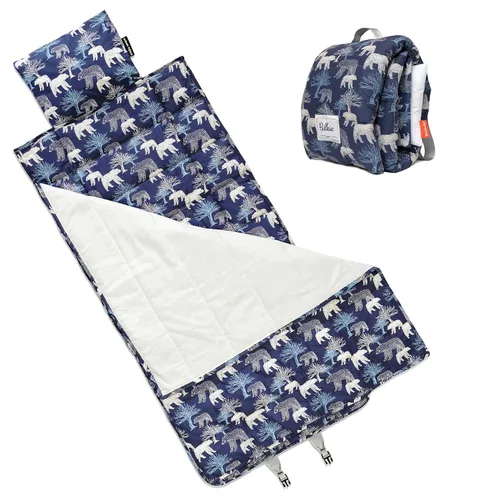 Bulkie - Tapete para siesta para niños, para guardería y preescolar, se pliega para llevar en la espalda, osos