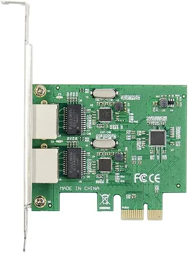Miniatura 2 de X-MEDIA XM-NA3820 PCI-E 2 puertos Dual 10/100/1000Mbps Gigabit Ethernet PCI Express (PCIe x1) Tarjeta adaptadora de red de servidor Chipset