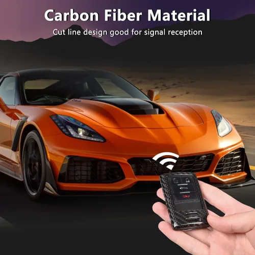 Miniatura 7 de Carcasa para llavero inteligente compatible con Chevrolet Corvette C6 C7, funda para llavero de control remoto de automóvil