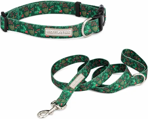 Miniatura 72 de Lucky Love Dog - Collar de perro ajustable con hebilla de fácil clic para los grandes, duradero y cómodo para perros machos y hembras, collar