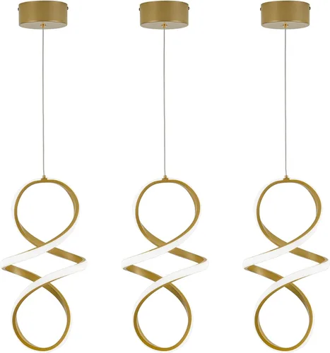 Miniatura 15 de MAYNA Lámpara Colgante LED en Espiral, Candelabro LED Moderno de 18W, 4000K Lámpara Colgante de Altura Ajustable para Cocina, Sala de Estar