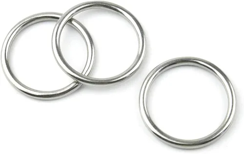 Miniatura 3 de 20 anillos redondos soldados de acero inoxidable 304 para cinturón de campamento, correas de perro, accesorios de equipaje