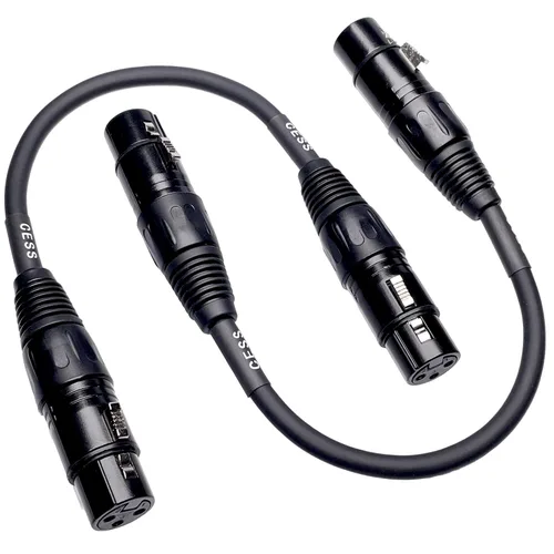 Miniatura 5 de CNCESS XLR hembra a hembra 3 pines micrófono cambiador de género, adaptador de bajo ruido, paquete de 2