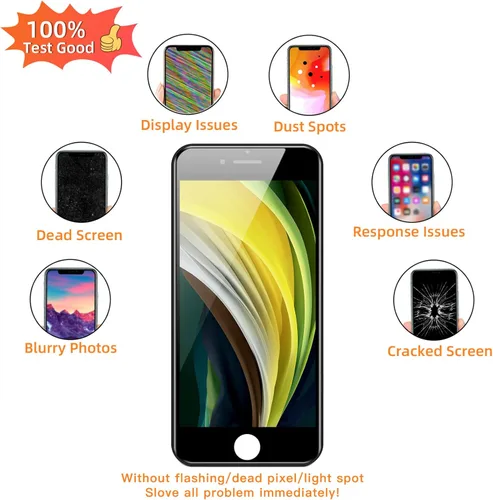 Miniatura 4 de Para iPhone 8/SE 2020 [2ª generación] Reemplazo de pantalla negro de 4.7 pulgadas, pantalla LCD Bsz4uov digitalizador de pantalla táctil, adhesivo