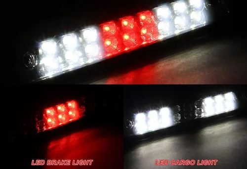 Miniatura 2 de 18-LED lente humo tronco tercera luz de freno luz trasera compatible con Ford F-150 2009 - 2014, reemplaza OEM # AL3Z13A613E , FO2890104, 2010 2011