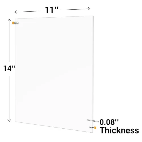 Miniatura 2 de Gartful Hojas de acrílico transparente de 0.079 in de grosor, paquete de 6 paneles de plexiglás con película protectora, tablero en blanco