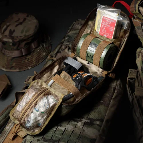 Miniatura 3 de EVERLIT Kit de Trauma de Emergencia, Torniquete CAT GEN-7, Férula de 36 pulgadas, IFAK Táctico de Combate Militar para Respuesta de Primeros Camo