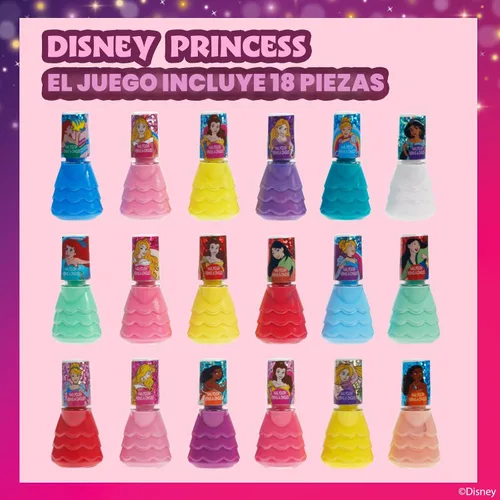 Miniatura 3 de Townley Girl Disney Princess - Juego de 18 esmaltes de uñas a base de agua, secado rápido y despegable, juego de pintura de uñas para niñas de 3 años
