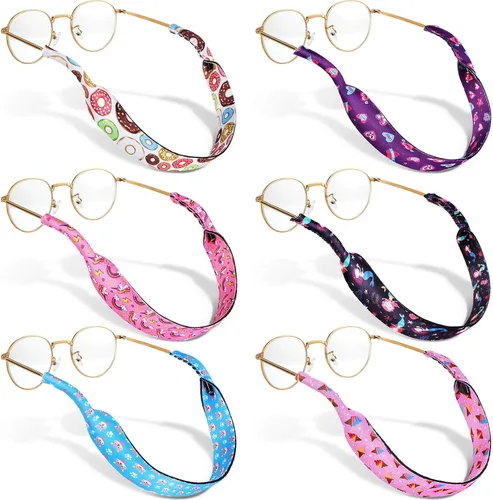 Miniatura 9 de Weewooday 6 piezas de correa para gafas de sol antideslizantes para niños, retenedor de cordón
