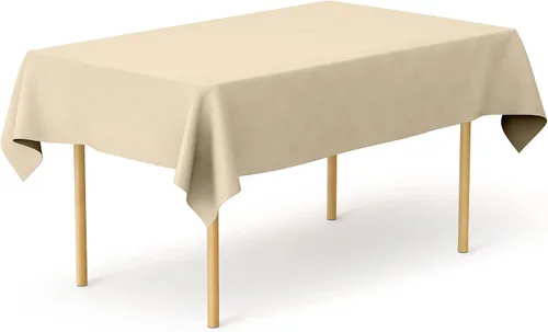 Miniatura 102 de Pomp Mantel Premium de Poliéster de 60" x 84" en Color Amarillo Plátano Tela Fácil de Cuidar, Resistente a Arrugas y Manchas Para Mesa Banana