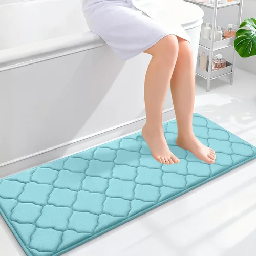 Miniatura 228 de OLANLY Alfombra de Baño de Espuma Viscoelástica de 24 x 16 pulgadas, Ultra Suave y Absorbente, Alfombras de Baño Antideslizantes, Cómodas, Lavables