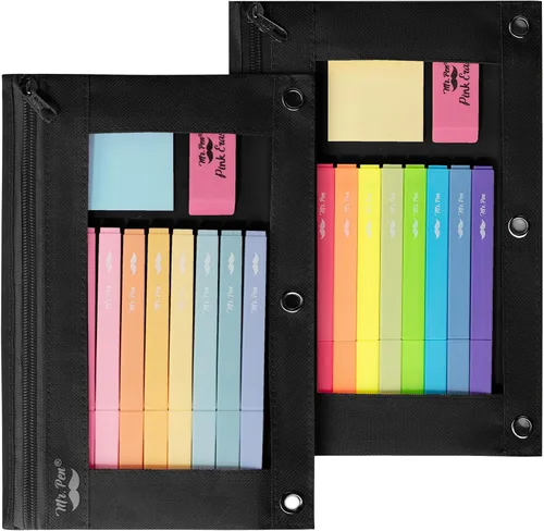 Miniatura 26 de Mr. Pen - Estuche para lápices de 2 piezas - Estuche con cremallera para lápices para carpeta de 3 anillas