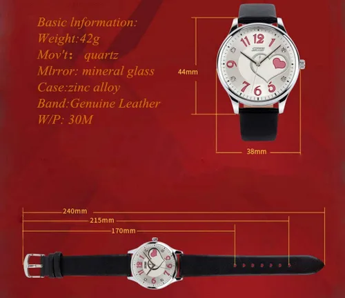 Miniatura 4 de IJAHWRS Reloj analógico para mujer, reloj de pulsera de cuarzo para mujer, correa de cuero, cara grande, divertido y lindo reloj