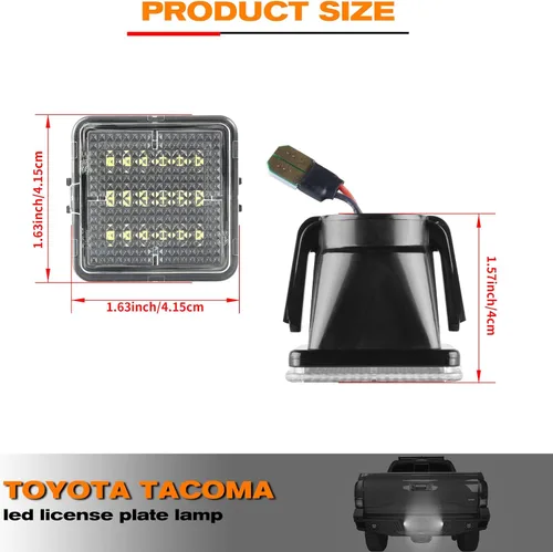 Miniatura 3 de Gempro Lámpara LED de repuesto para placa de matrícula compatible con Tocama Pickup Truck 1995-2004, luz trasera de 6500 K, color blanco