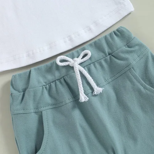 Miniatura 3 de Engofs Conjunto de 2 piezas de camiseta de manga corta y pantalones cortos para bebé niño